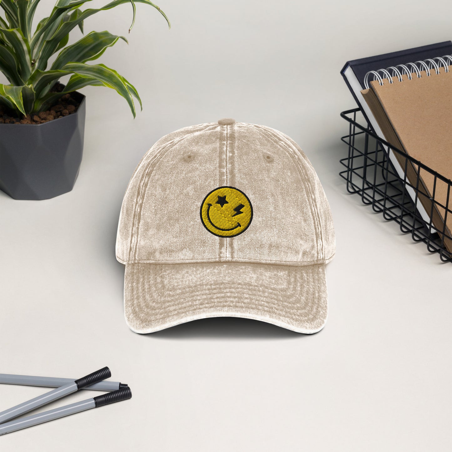 Cold Regards Smiley | Vintage Cotton Twill Cap