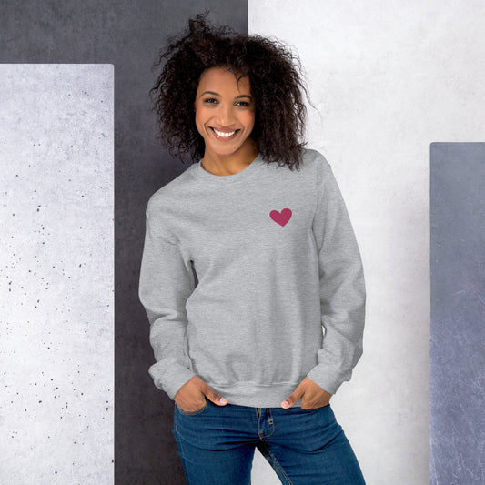 Embroidered Heart | Unisex Sweatshirt