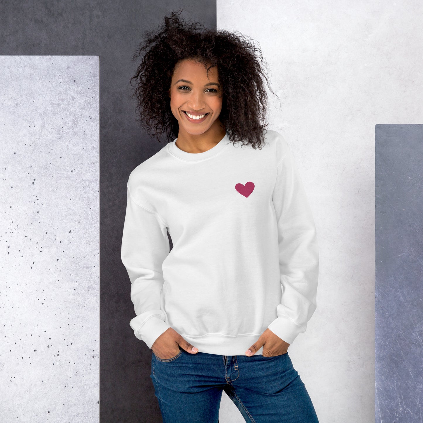 Embroidered Heart | Unisex Sweatshirt